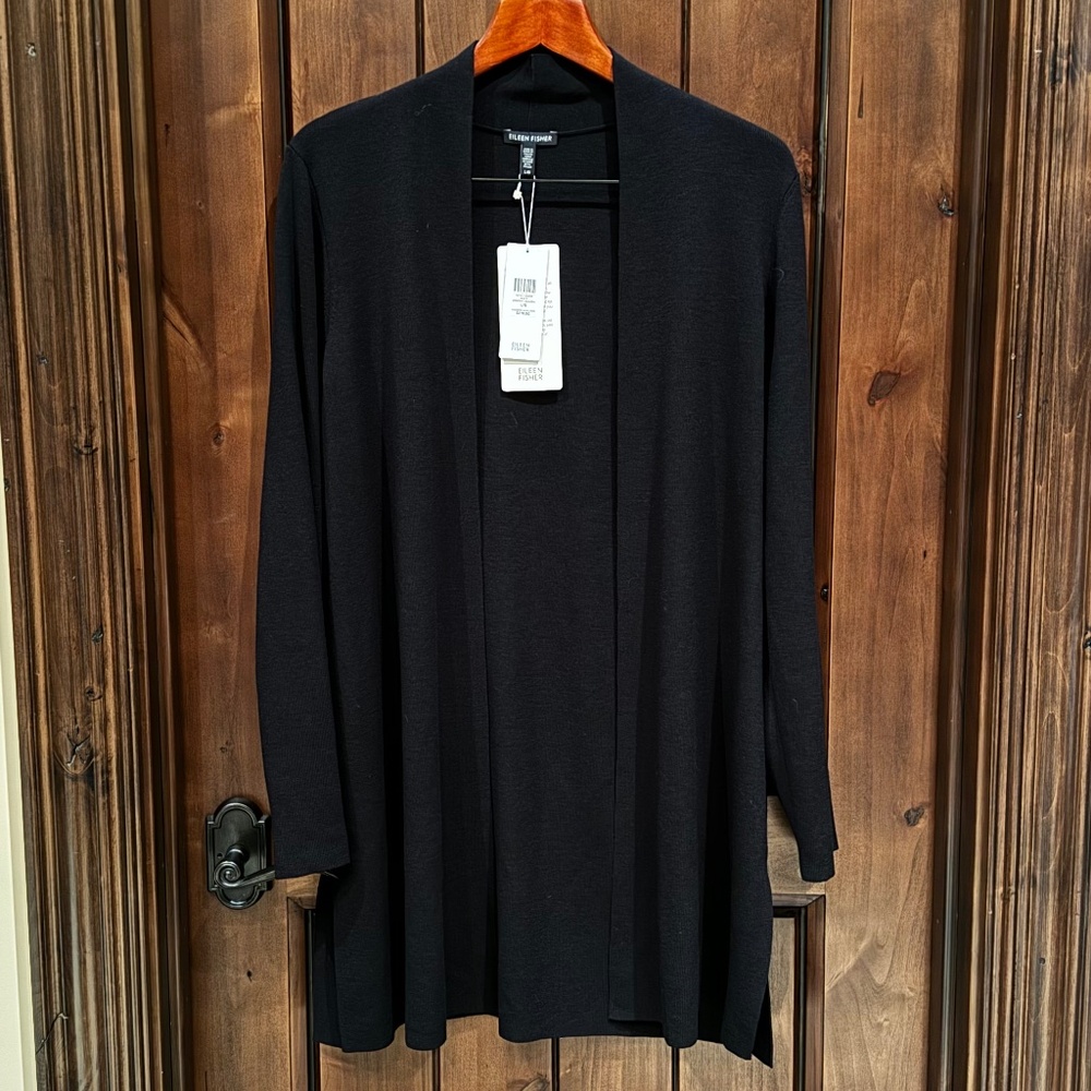 Eileen Fisher open Cardigan Sweater Size L